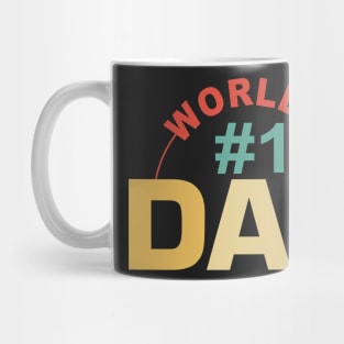 World's #1 Dad gold  , world dad , Mug